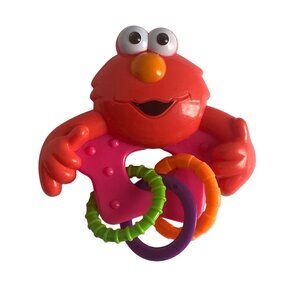 Sesame Street Elmo Baby Teether Rattle Toy 4” Bright Colors BPA-Free Baby King